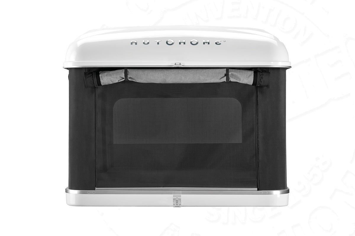 Tenda da tetto AutoHome Airtop Plus, guscio Bianco – vista frontale