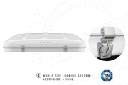 Tenda da tetto AutoHome Airtop Plus, guscio Bianco – chiusure in alluminio e inox