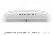 Tenda da tetto AutoHome Airtop Plus, guscio Bianco – vista laterale
