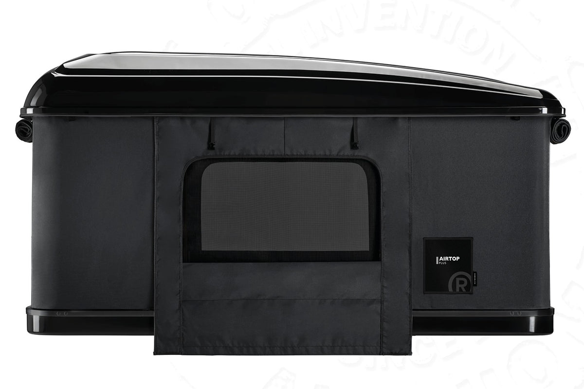 Tenda da tetto AutoHome Airtop Plus, guscio Black Storm – vista laterale