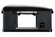 Tenda da tetto AutoHome Airtop Plus, guscio Black Storm – porta laterale aperta