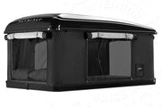 Tenda da tetto AutoHome Airtop Plus, guscio Black Storm – tenda aperta