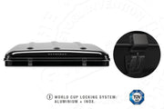 Tenda da tetto AutoHome Airtop Plus, guscio Black Storm – chiusure in alluminio e inox