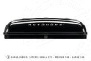 Tenda da tetto AutoHome Airtop Plus, guscio Black Storm – vista laterale