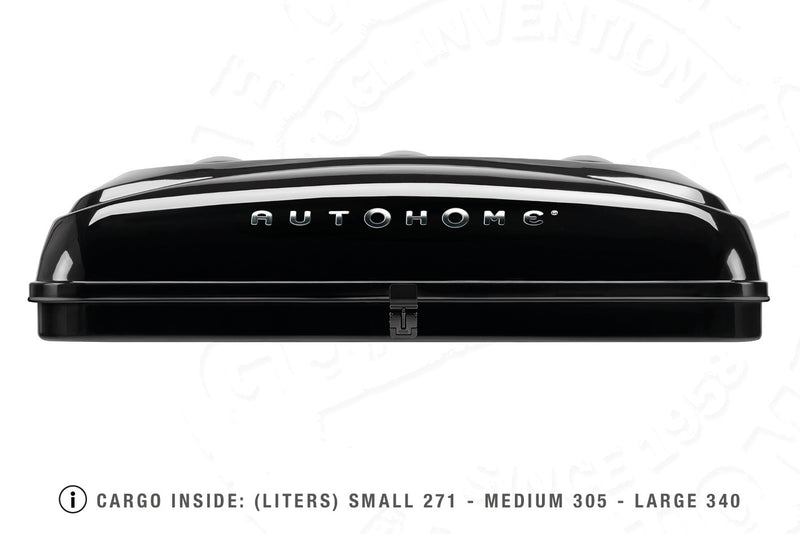 Tenda da tetto AutoHome Airtop Plus, guscio Black Storm – vista laterale