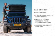 Tenda da tetto AutoHome Airtop Plus, guscio Black Storm – apertura con 4 molle a gas