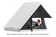 Tenda da tetto AutoHome Columbus Variant, guscio Bianco – con accessorio Wing