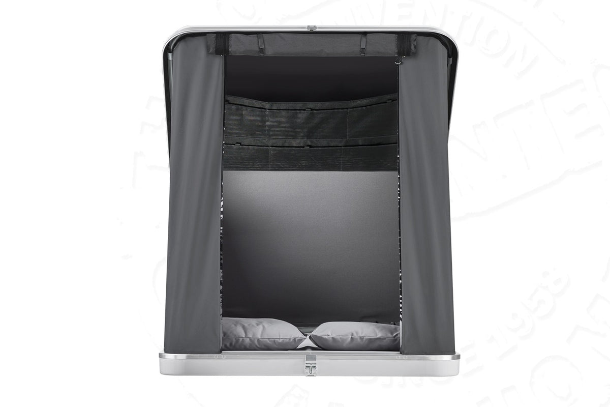 Tenda da tetto AutoHome Columbus Variant, guscio Bianco – vista posteriore