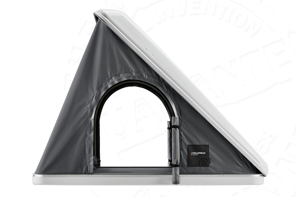 Tenda da tetto AutoHome Columbus Variant, guscio Bianco – vista laterale