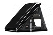 Tenda da tetto AutoHome Columbus Variant, guscio Black Storm – tenda aperta