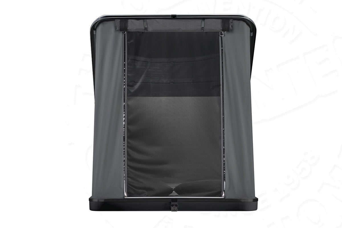 Tenda da tetto AutoHome Columbus Variant, guscio Black Storm – vista posteriore