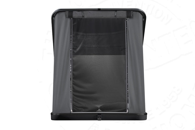 Tenda da tetto AutoHome Columbus Variant, guscio Black Storm – vista posteriore