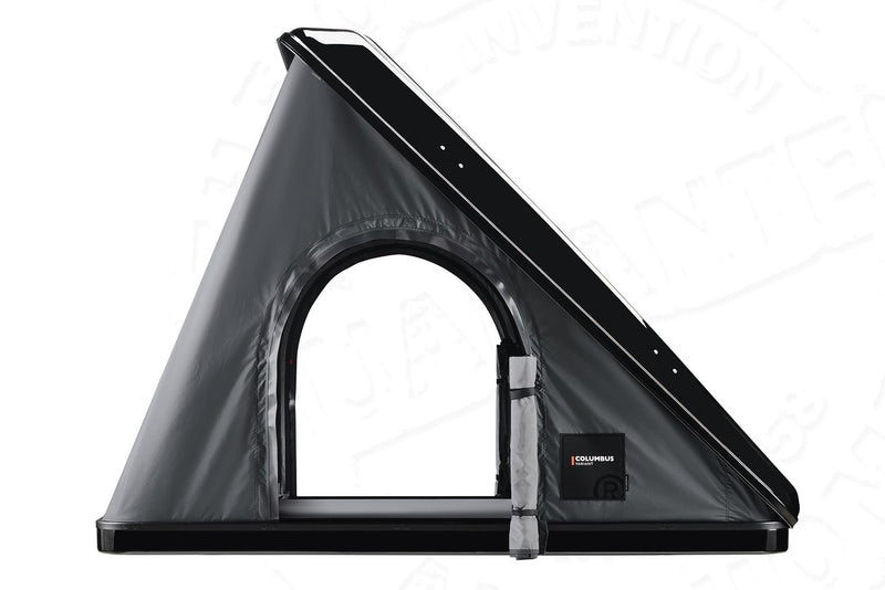 Tenda da tetto AutoHome Columbus Variant, guscio Black Storm – vista laterale