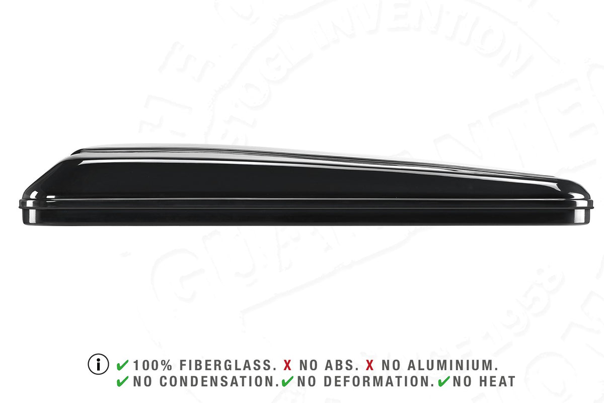 Tenda da tetto AutoHome Columbus Variant, guscio Black Storm – vista laterale