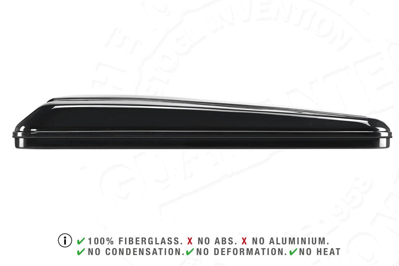 Tenda da tetto AutoHome Columbus Variant, guscio Black Storm – vista laterale