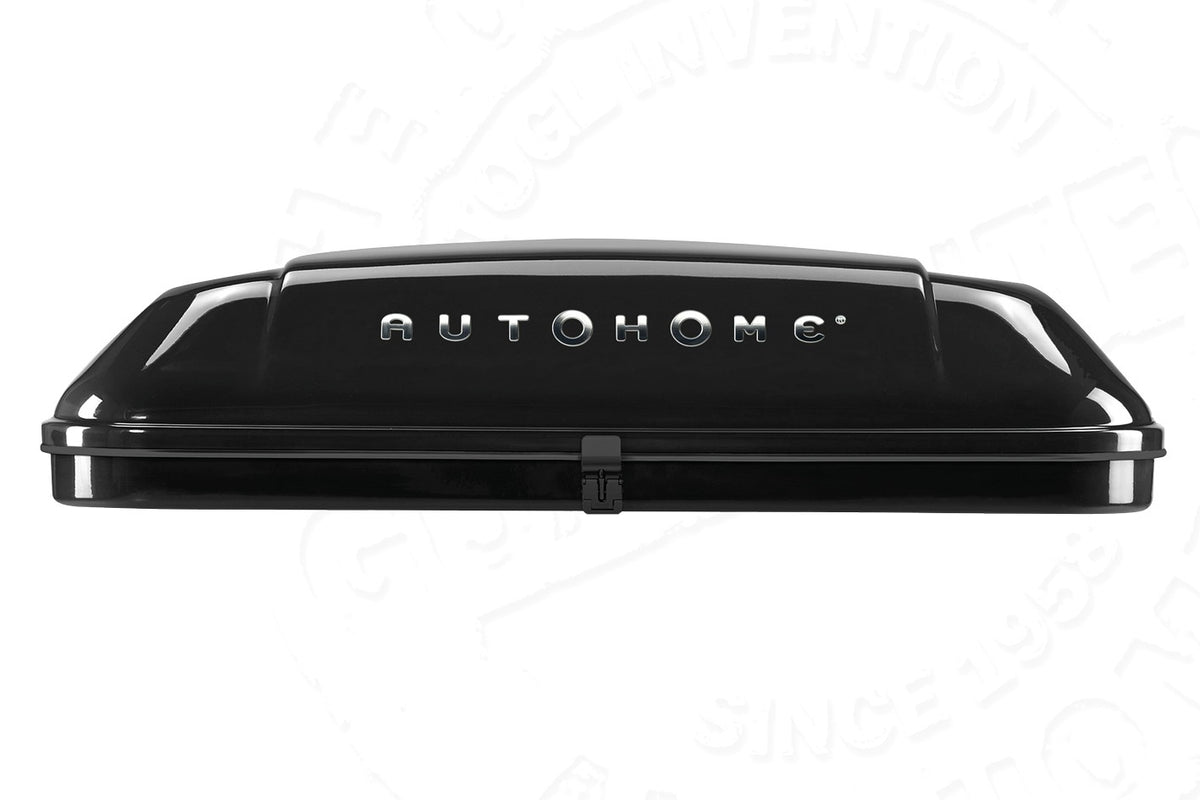 Tenda da tetto AutoHome Columbus Variant, guscio Black Storm – vista frontale