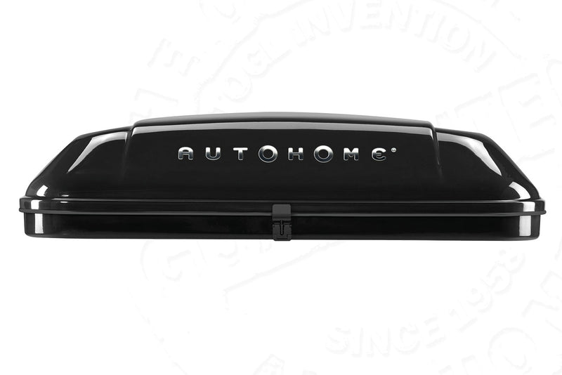 Tenda da tetto AutoHome Columbus Variant, guscio Black Storm – vista frontale