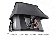Tenda da tetto AutoHome Columbus Variant, guscio Hard Face Black – con accessorio Wing