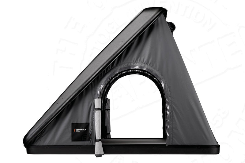 Tenda da tetto AutoHome Columbus Variant, guscio Hard Face Black – vista laterale