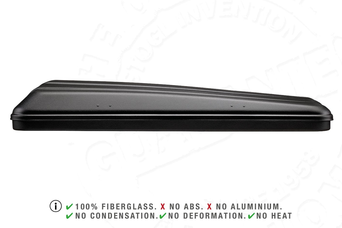 Tenda da tetto AutoHome Columbus Variant, guscio Hard Face Black – vista laterale