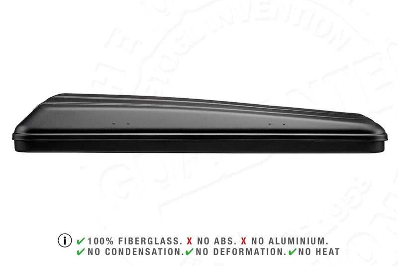 Tenda da tetto AutoHome Columbus Variant, guscio Hard Face Black – vista laterale