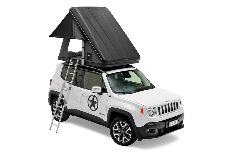 Tenda da tetto AutoHome Columbus Variant, guscio Hard Face Black – montata sul veicolo