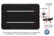Tenda da tetto AutoHome Columbus Variant, guscio Hard Face Black – base con guide a C e morsetti
