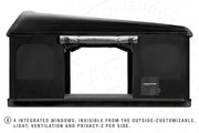 Tenda da tetto AutoHome Extreme-Cargo 360, guscio Hard Face Black – finestre integrate, 2 per lato