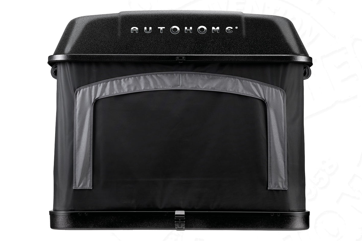 Tenda da tetto AutoHome Extreme-Cargo 360, guscio Hard Face Black – vista frontale