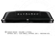 Tenda da tetto AutoHome Extreme-Cargo 360, guscio Hard Face Black – vista frontale