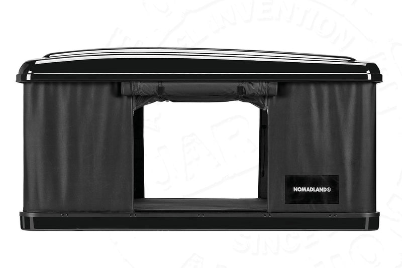 Tenda da tetto AutoHome Nomadland 3.0, tessuto Black – porta aperta