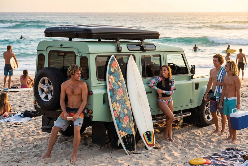 Tenda da tetto AutoHome Nomadland 3.0, tessuto Black – in spiaggia