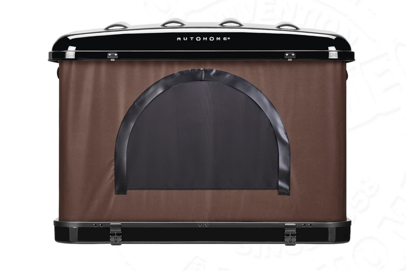 Tenda da tetto AutoHome Nomadland 3.0, tessuto Marrone – vista posteriore