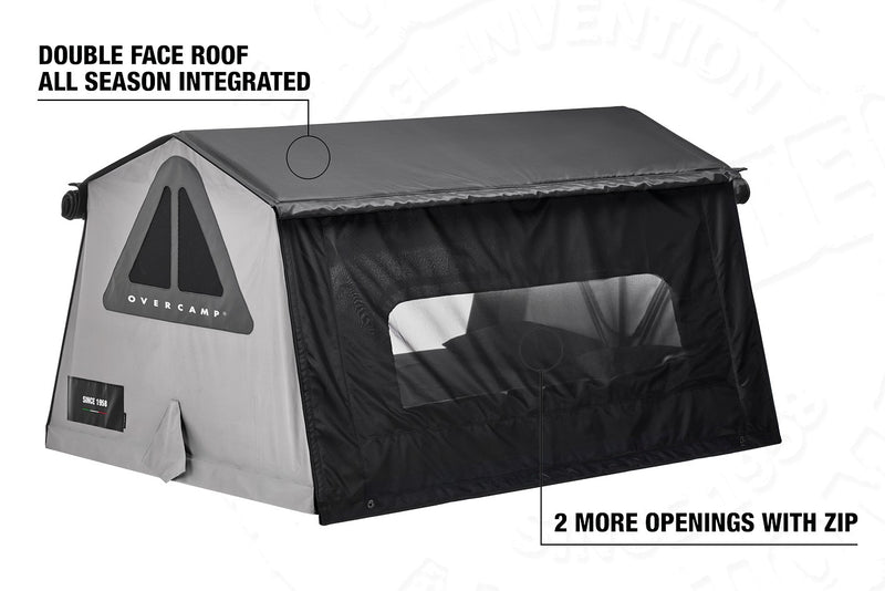 Tenda da tetto AutoHome Overcamp – tetto double face e aperture con zip