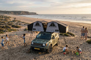 Tenda da tetto AutoHome Overcamp – due tende sullo stesso veicolo in spiaggia