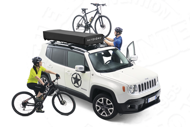 Tenda da tetto AutoHome Overcamp – con portabici sul tetto
