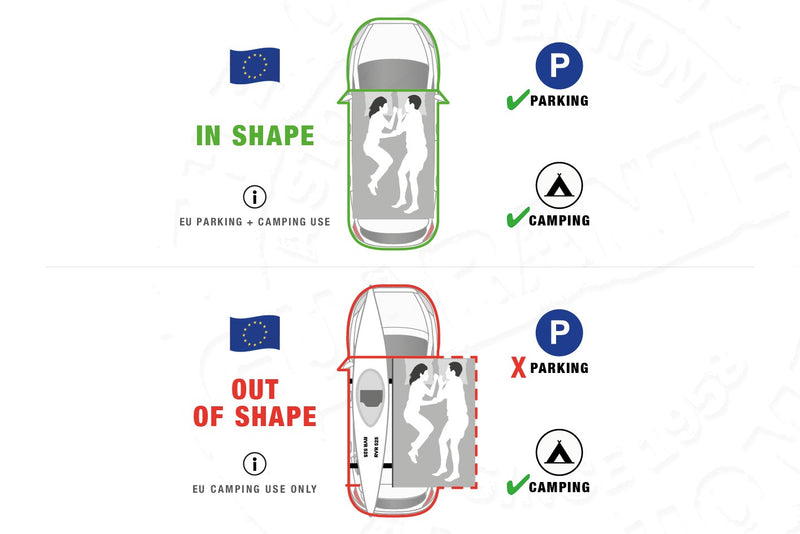 Tenda da tetto AutoHome Overcamp – tenda in sagoma e fuori sagoma