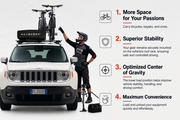 Tenda da tetto AutoHome Overcamp – spazio sul tetto per bici e kayak