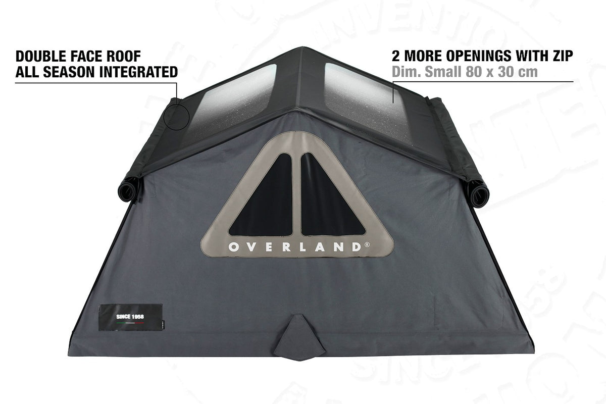 Tenda da tetto AutoHome Overland – tetto double face e aperture con zip