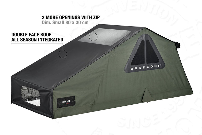 Tenda da tetto AutoHome Overzone – tetto double face e aperture con zip