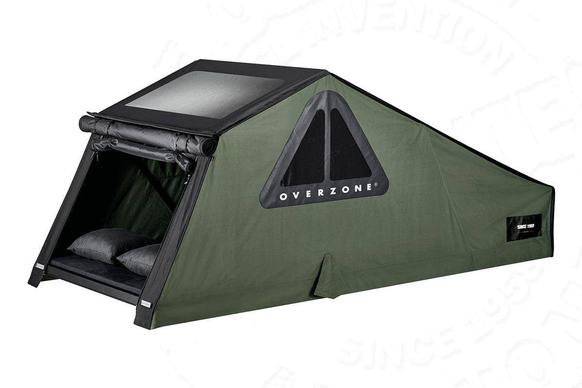 Tenda da tetto AutoHome Overzone – appendice anteriore aperta