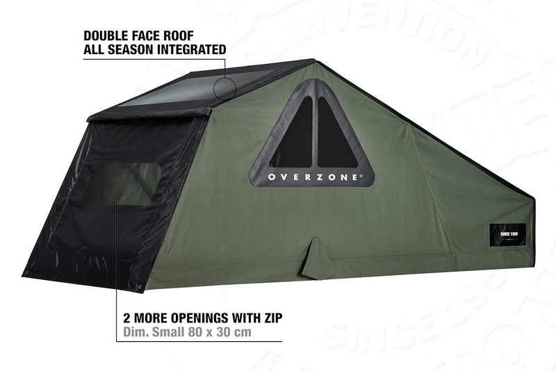 Tenda da tetto AutoHome Overzone – tetto double face e aperture con zip