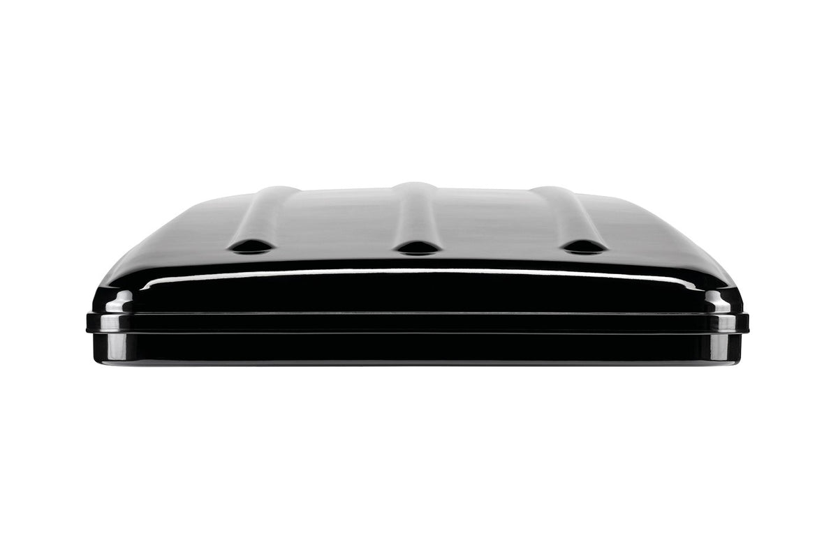 Tenda da tetto AutoHome x Land Rover, guscio Black Storm – vista frontale