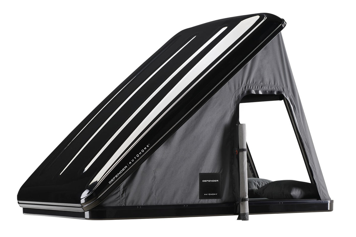 Tenda da tetto AutoHome x Land Rover, guscio Black Storm – vista laterale