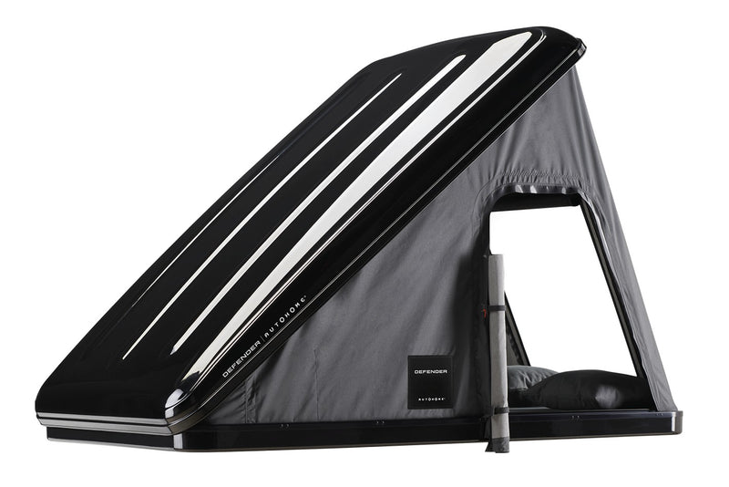 Tenda da tetto AutoHome x Land Rover, guscio Black Storm – vista laterale