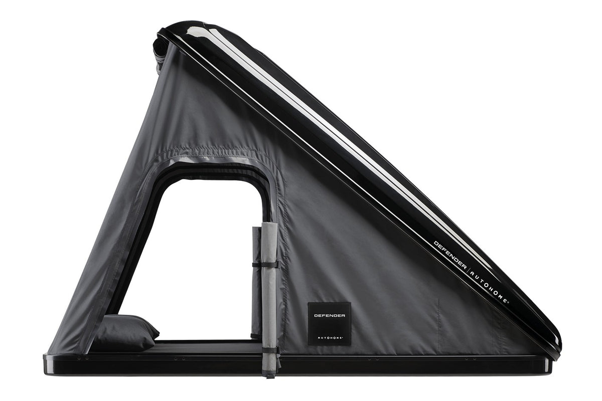 Tenda da tetto AutoHome x Land Rover, guscio Black Storm – porta laterale