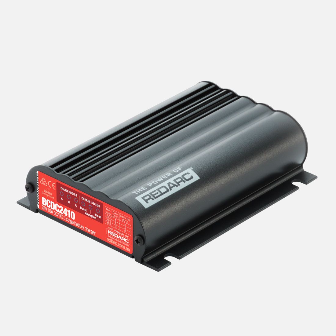 Caricatore DC-DC Redarc 24 V 10 A a 3 stadi con regolatore MPPT