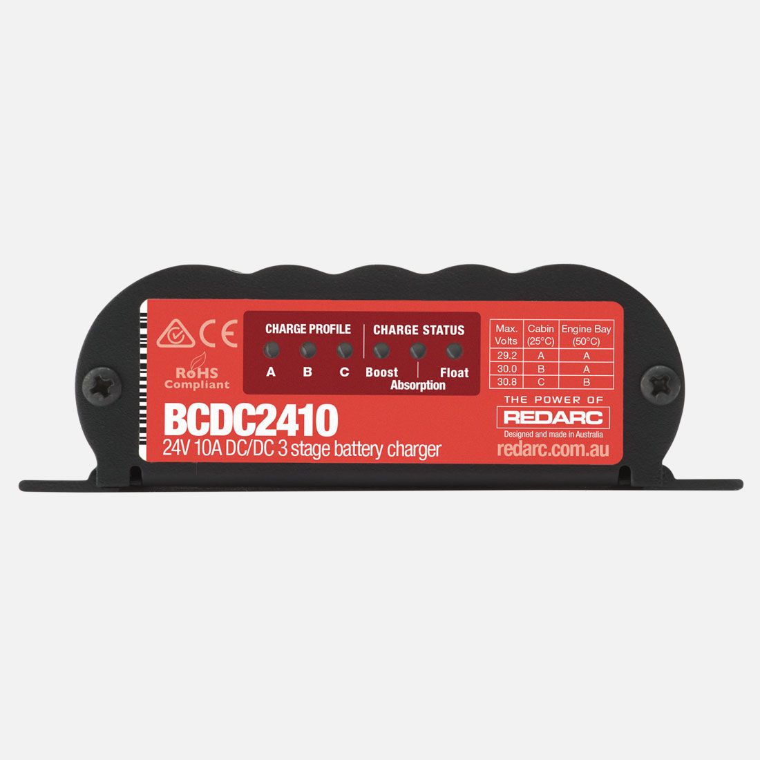Caricatore DC-DC Redarc 24 V 10 A a 3 stadi con regolatore MPPT