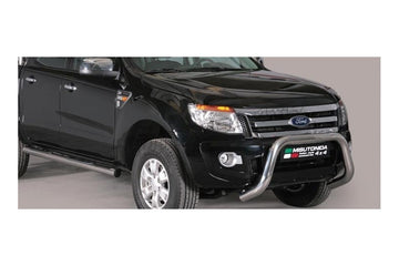 Bull Bar SB omologato CE Ford Ranger Double Cab 2012–2015 Inox lucido Ø76 mm