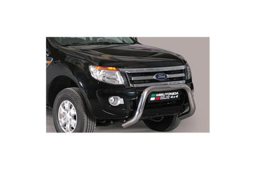 Bull Bar SB omologato CE Ford Ranger Super Cab dal 2012 Inox lucido Ø76 mm